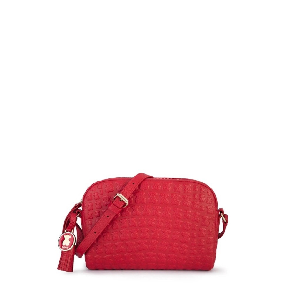 ๐ฆโ๐ฅ {PRICE FIRM} TOUS Red Leather Sherton Crossbosy Bag - Picture 2 of 7